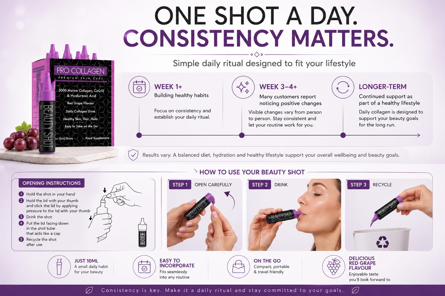 Liquid Marine Collagen Shots 5000mg | ProNutriWorld UK