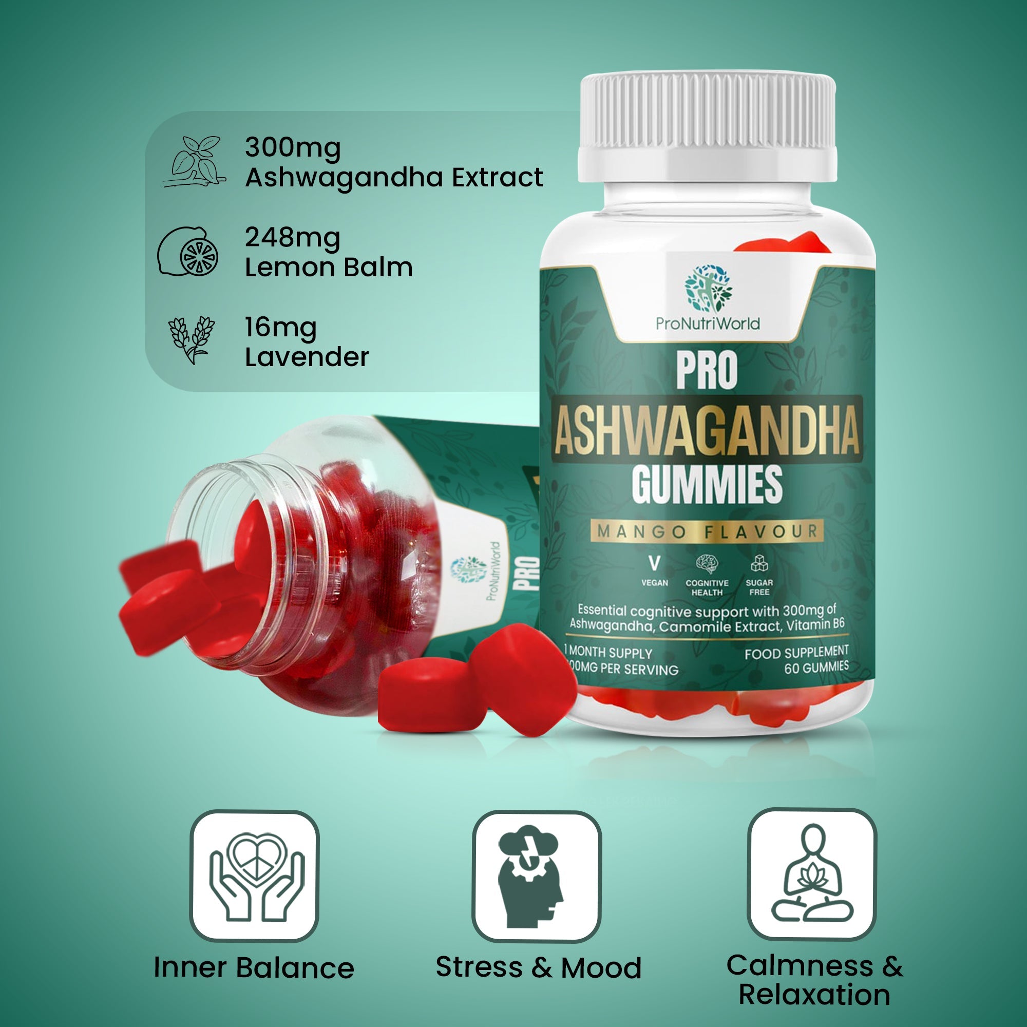 Ashwagandha Gummies - Wellness Supplements - pronutriworld