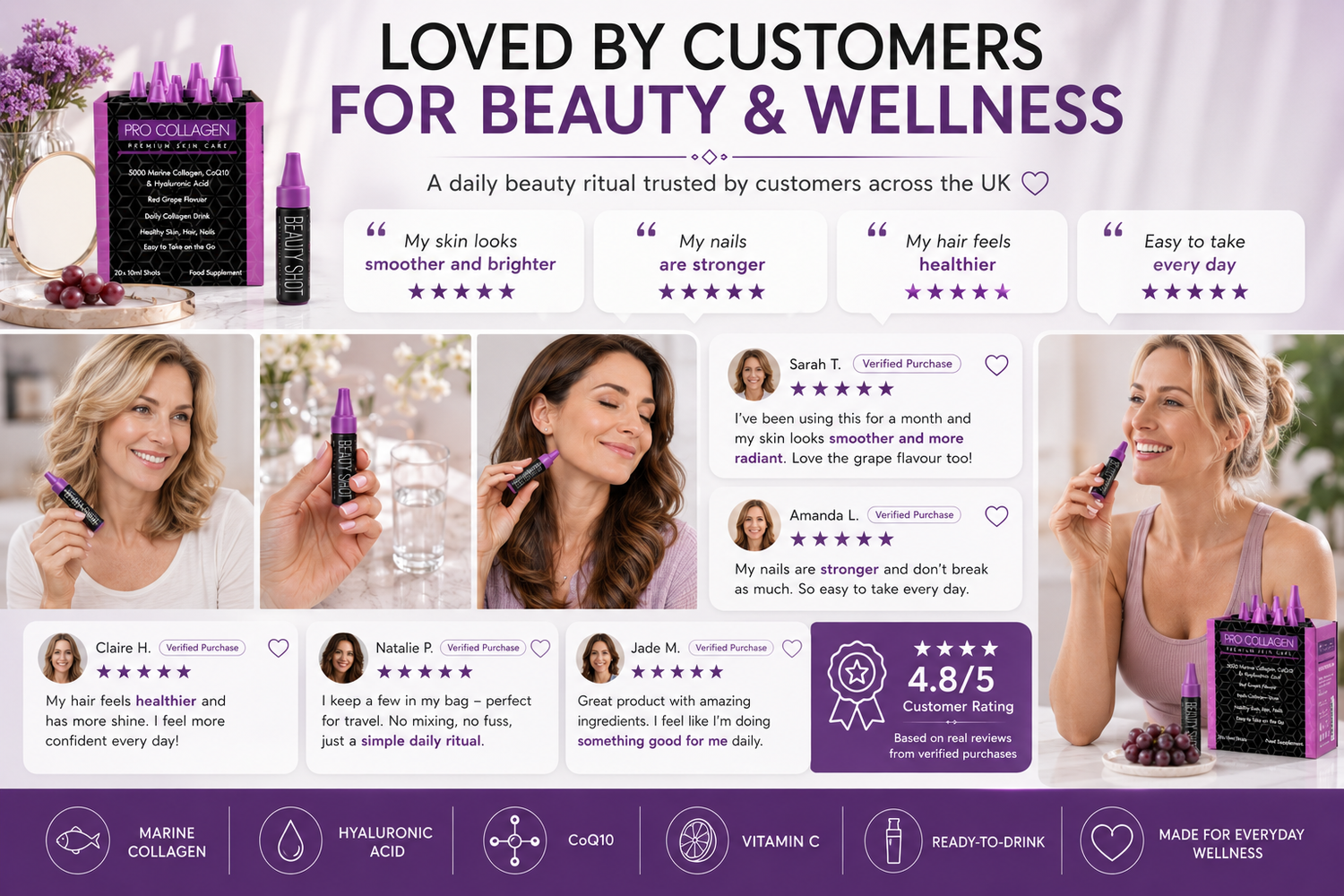 Liquid Marine Collagen Shots 5000mg | ProNutriWorld UK
